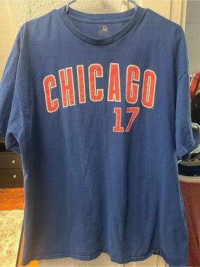 Chicago Cubs Kris Bryant #17 MLB Genuine Merchandise Blue T-Shirt XXL
